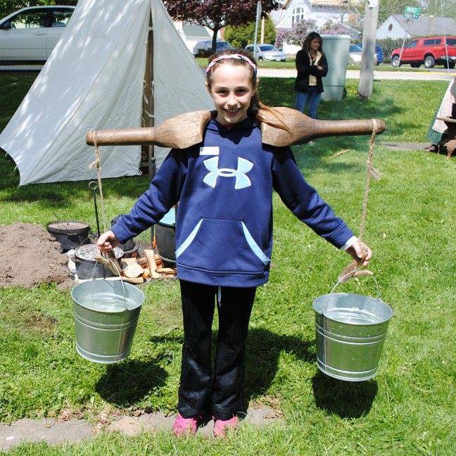 Girl Carrying Pails